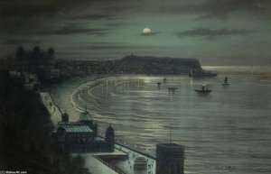 Moonlight Coastal Scene