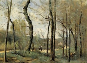 Primeras Hojas, Cerca De Nantes — Jean-baptiste-camille Corot, Escuela De Barbizon