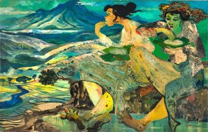 Two Women Having A Meal — Hendra Aprida Gunawan, Contemporary Realism