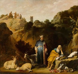 Hippocrates Visiting Democritus. — Claes Cornelisz Moeyaert (icolaes Moyaert), Dutch Golden Age