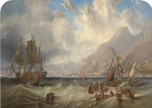 A Large Second Rate, Probably H.m.s. Asia — John Wilson Carmichael