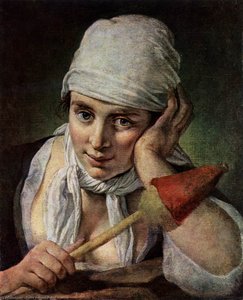 Young Girl With Distaff — Pjetro Antonio Rotari