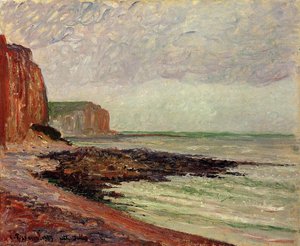 Cliffs At Petit Dalles — Camille Pissarro, Impressionism