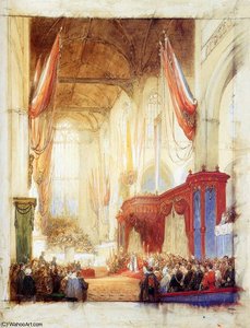 Ascension Of King Willem Iii In Amsterdam Sun — Johannes Bosboom