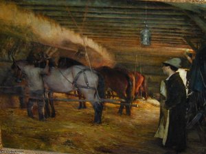 In The Stable — Pascal-adolphe-jean Dagnan-bouveret