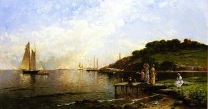 Going Out In The Yacht — Alfred Thompson Bricher, Hudson River School