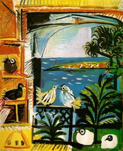 Studio (pigeons) (velazquez) — Pablo Picasso, Cubist Expressionism