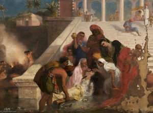 Scene At A Ghaut On The Banks Of The Ganges — Marshall Claxton