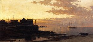 Sunset Over The Bay — Alfred Thompson Bricher, Impressionism