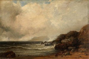 Coast Scene – A Storm — Edmund Thornton Crawford