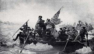 Washington Crossing The Delaware, (painting) — Emanuel Gottlieb Leutze