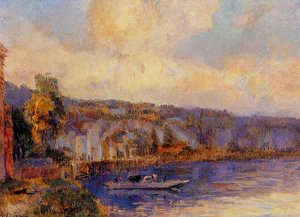 The Seine At La Bouille — Albert-charles Lebourg