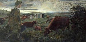 A Land Girl and the Bail Bull