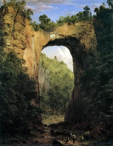 The Natural Bridge, Virginia — Frederic Edwin Church, Hudson River School