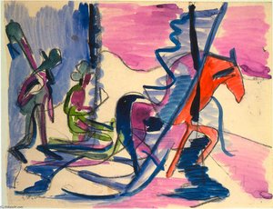 Sledge In The Fog — Ernst Ludwig Kirchner