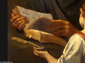 Saint Matthew and the Angel (detail)
