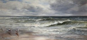 Sea Waves (panel In The Everitt Cabinet) — Charles Thomas Burt