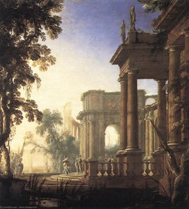 Landscape With Jephthah And His Daughter — Henri Mauperché, Baroque