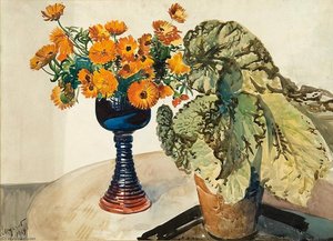 Marigolds And Begonias — Leon Jan Wyczolkowski