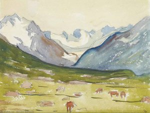 Pasture At Maloja In Autumn — Giovanni Giacometti