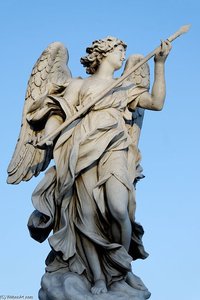 Angel Bearing A Lance — Domenico Guidi