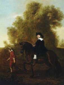 Man On Horseback With A Page — Thomas De Keyser