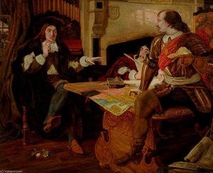 Cromwell And The Vaudois — Ford Madox Brown, Pre-raphaelite