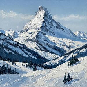 Monolith Of Alabaster: A Singular Vision Of Eternal Winter And Midnight Shadows — Christian Noiret, Contemporary Abstract