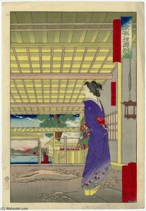 The Tokiwarô Restaurant At Onmayagashi — Tsukioka Yoshitoshi