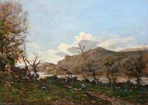 A Hilly Landscape — Henri-joseph Harpignies