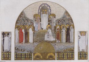 Am Steinhof Church, Mosaic Design For The Main Altar — Koloman Moser