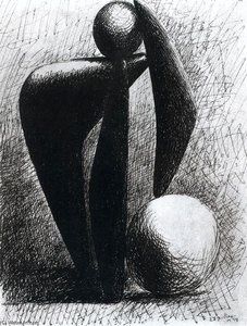 Bather With A Ball 1 — Pablo Picasso, Cubism