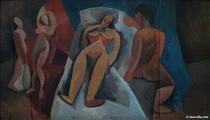 Nu Couche Avec Personnages — Pablo Picasso