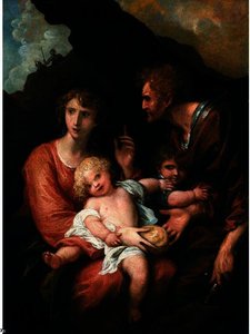 Epponina Giving Bread To Her Husband Sabinus In Concealment — Benjamin West
