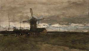 Windmill In Holland — Jan Weissenbruch