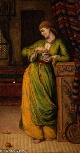 A Middle Eastern Interior — Lourens Alma Tadema