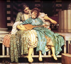 The Music Lesson — Sir Frederic Lord Leighton, Academic Art