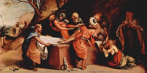 Altar Polyptych Of San Bartolomeo, Bergamo, Foot Plate: Entombment — Lorenzo Lotto