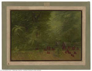Indian Camp In The Forest — George Catlin