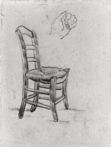 Chair And Sketch Of A Hand — Vincent Willem Van Gogh, Post-impressionism