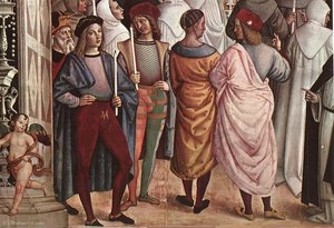 Pope Aeneas Piccolomini Canonizes Catherine Of Siena (detail) — Pinturicchio