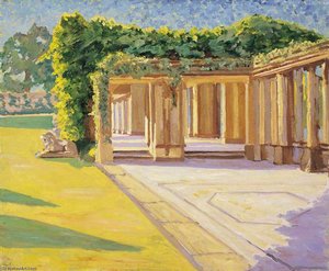 The Colonnaded Terrace At Hever Castle, Kent — Winston Spencer Churchill