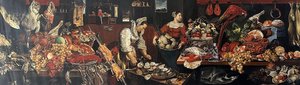 Kitchen Scene With Christ At Emmaus - Joachim Beuckelaer — Joachim Beuckelaer