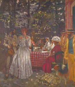 The Terrace At Vasouy, The Lunch — Jean-édouard Vuillard, Les Nabis