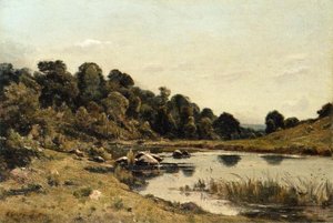 The Banks Of The Aumance — Henri-joseph Harpignies