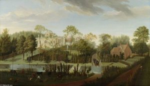 A View Of Chiswick House From The South West — Pieter Andreas Rysbrack