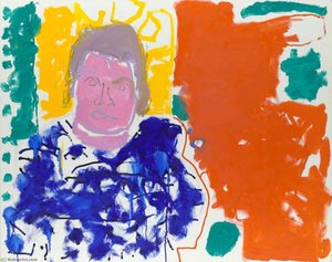 A. S. Byatt (portrait Of A S Byatt Red, Yellow, Green And Blue 24 September 1997) — Patrick Heron, Abstract Expressionism