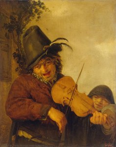 Wandering Musician — Adriaen Van Ostade, Baroque