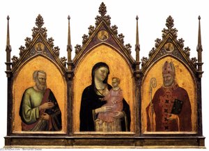 Madonna And Child With Sts Matthew And Nicholas — Bernardo Daddi