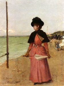 An elegant lady on the beach